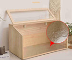 Wooden Hamster Cage Transparent Small Animal Cage Pet House 15" x 11" x 11"