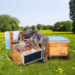 Beekeeping Starter Kit-10-Frame Bee Hives , Beekeeping Supplies Tool Set and Bee Suit.