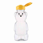 8 Fluid Oz Plastic Bear Honey Bottle Jars-16 pack