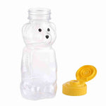 8 Fluid Oz Plastic Bear Honey Bottle Jars-16 pack